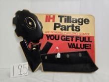 Raised IH tillage parts sign fair condition #34228K