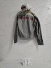Cooper's Hardware Jacket Service garment small with Biggs Inc.IH Christmas hat