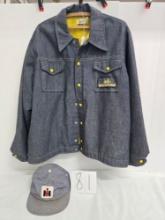 international dozer large swingster denium jacket insulated also with hat
