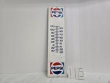 Metal Pepsi Easily Readible Large Thermometer