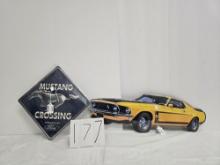 Set Of 2 Signs Boss 302 By Open Road Brand Mustang Crossing Powered By Ford Nos