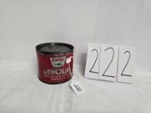 Sinclair Litholine Grease Partially Full Can Fair Condition