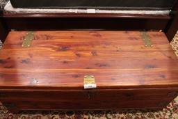 Large Vintage Cedar Chest. Organizer and key included. Excellent condition. 47x18x18