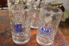 4 Large German Beer Glasses