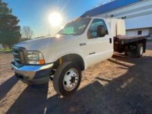 2002 FORD F550 FLATBED TRUCK