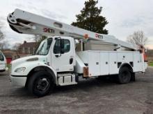 2012 FREIGHTLINER M2 UTILITY BUCKET TRUCK. WITH PALFINGER 55 FOOT BOOM, WITH MATERIAL HANDLER