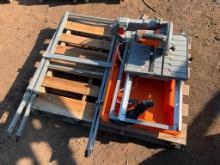 RIDGID 9 AMP 7IN. BLADE CORDED WET TILE SAW W/ STAND