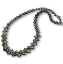 Vintage Sterling Silver Criss-Cross Weave Necklace
