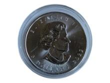 2022 Canada Silver $5 Maple Leaf Queen Elizabeth II Tribute - 1 oz. .999