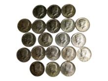 Lot of 20 Kennedy Half Dollars - 1966-1969