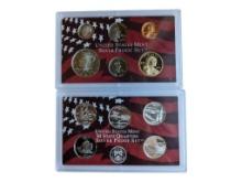 Lot of 2 - 2005 US Mint Silver Coin Sets
