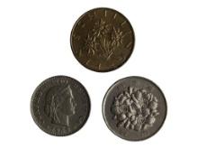 Lot of 3 Foreign Coins