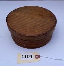 Round Wooden Box with Lid