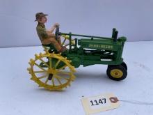 Toy John Deere Tractor with Farmer Figurine