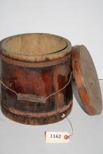 Wooden Bucket with Lid and Handle