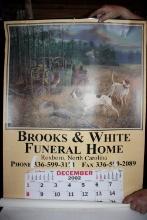 December 2002 Brooks & White Funeral Home wall calendar