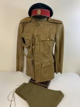 WWI IMPERIAL RUSSIAN OFFICERS UNIFORM TUNIC BRITCHES AND HAT