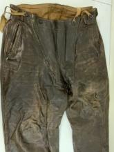 WWII GERMAN LUFTWAFFE PILOTS COLD WEATHER FLYING LEATHER PANTS