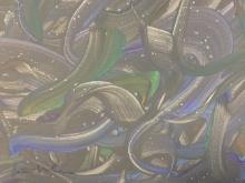 CRYSTAL SHELVEN "GRAY CHILL" ACRYLIC PAINTING ON CANVAS ORIGINAL ARTWORK