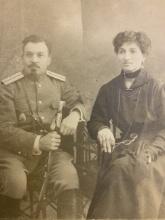 IMPERIAL RUSSIA ANTIQUE CABINET PHOTO PORTRAIT ARMY OFFICER FAMILY MAN WITH SWORD