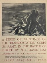PARIS FRANCE 1945 GALERIE PUBLISHED PAINTINGS OF US ARMY BY SGT. DAVID LAX BOOK
