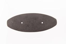 A Very Large 7" Glacial Kame Gorget Made of Black Slate.