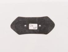A 4" Bi-pointed Hopewell Gorget made From Black Slate