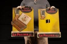 Lot of Two Vintage La Palina Cardboard Ads