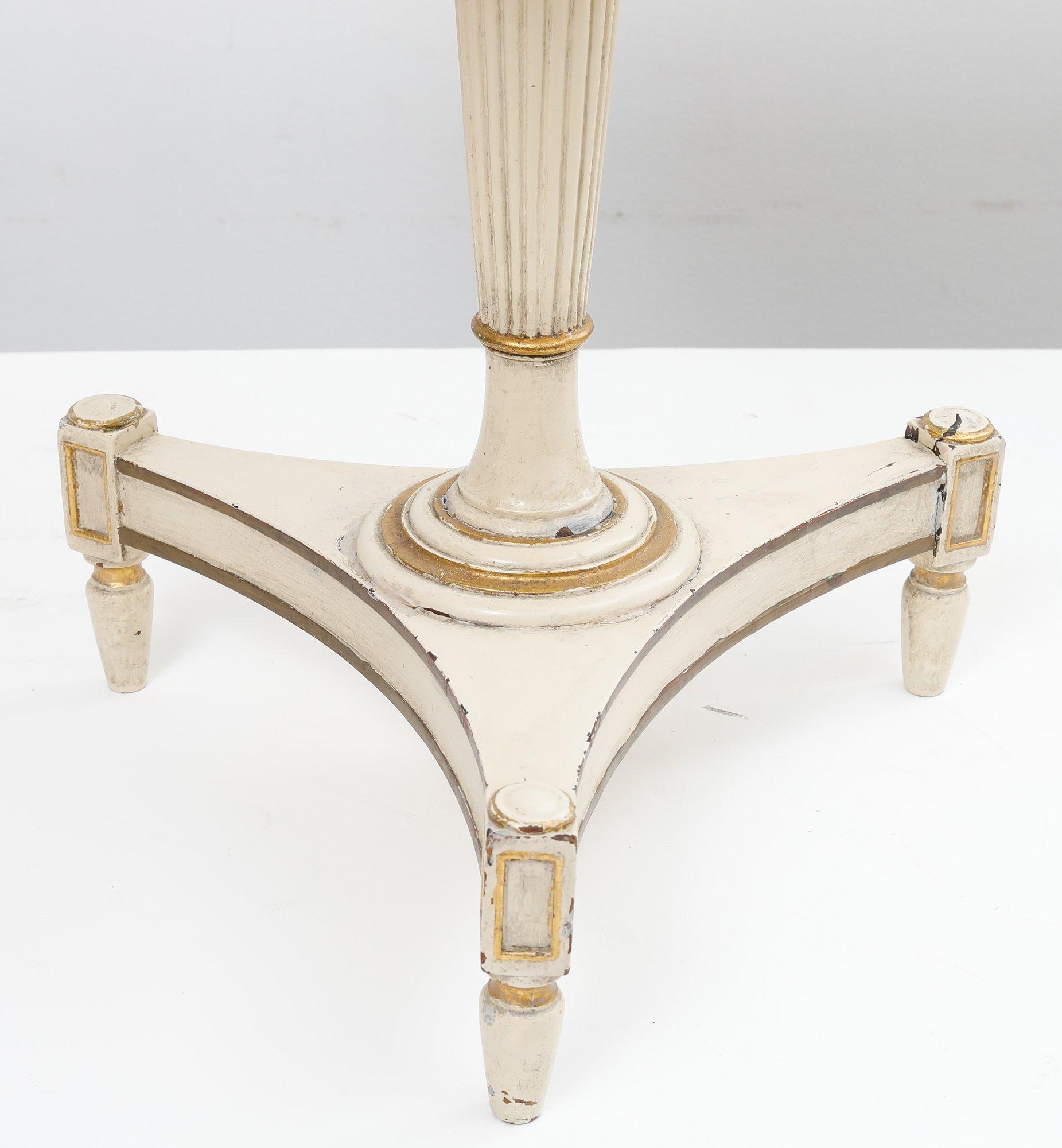English Regency White Painted End Table