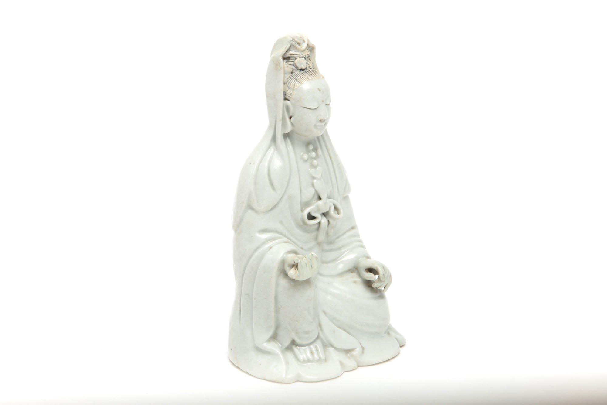 Chinese Glazed Guanyin  Figurine
