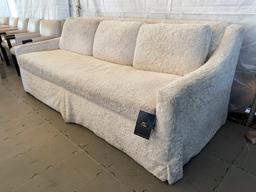 House Of Clement Custom Covered Ivory Fur Sleeper Sofa
