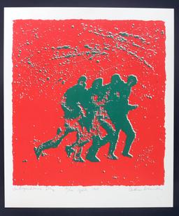 Arthur Secunda 1968  Independence Day Color Lithograph Signed By Artist /series 50/100