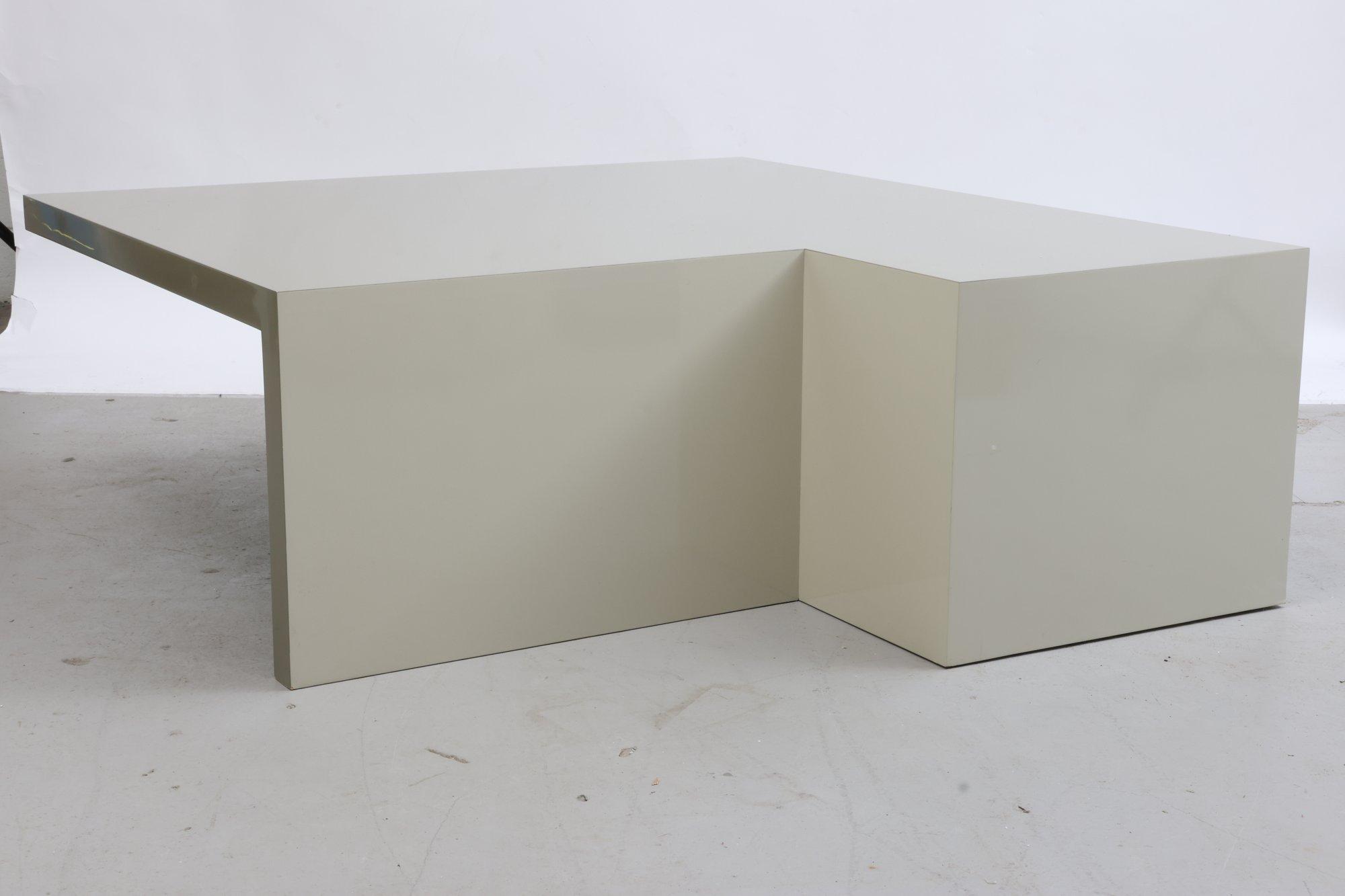 Oversized Modern Lacquer Interlocking Coffee Table
