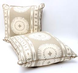 Tribal Organic Printed Linen Throw Pillows
