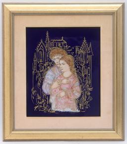 Framed Edna Hibel Eternal Love Lithograph On Porcelain - Artist Proof