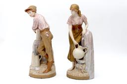 24 inch  Royal Dux Porcelain Figurines