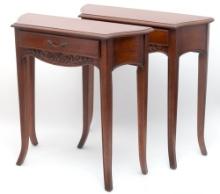 Pair Of Small Wooden End Tables
