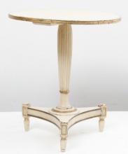 English Regency White Painted End Table