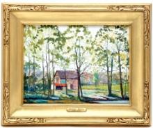 Anthony Thieme 1888 - 1954 Landscape Of A Woodland Scene Oil On Board