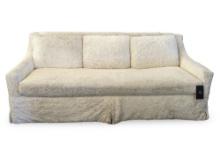 House Of Clement Custom Covered Ivory Fur Sleeper Sofa
