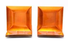 12 Pc Orange Charger Plate Set