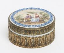Antique 19th Century French Sevres Porcelain Pill Box