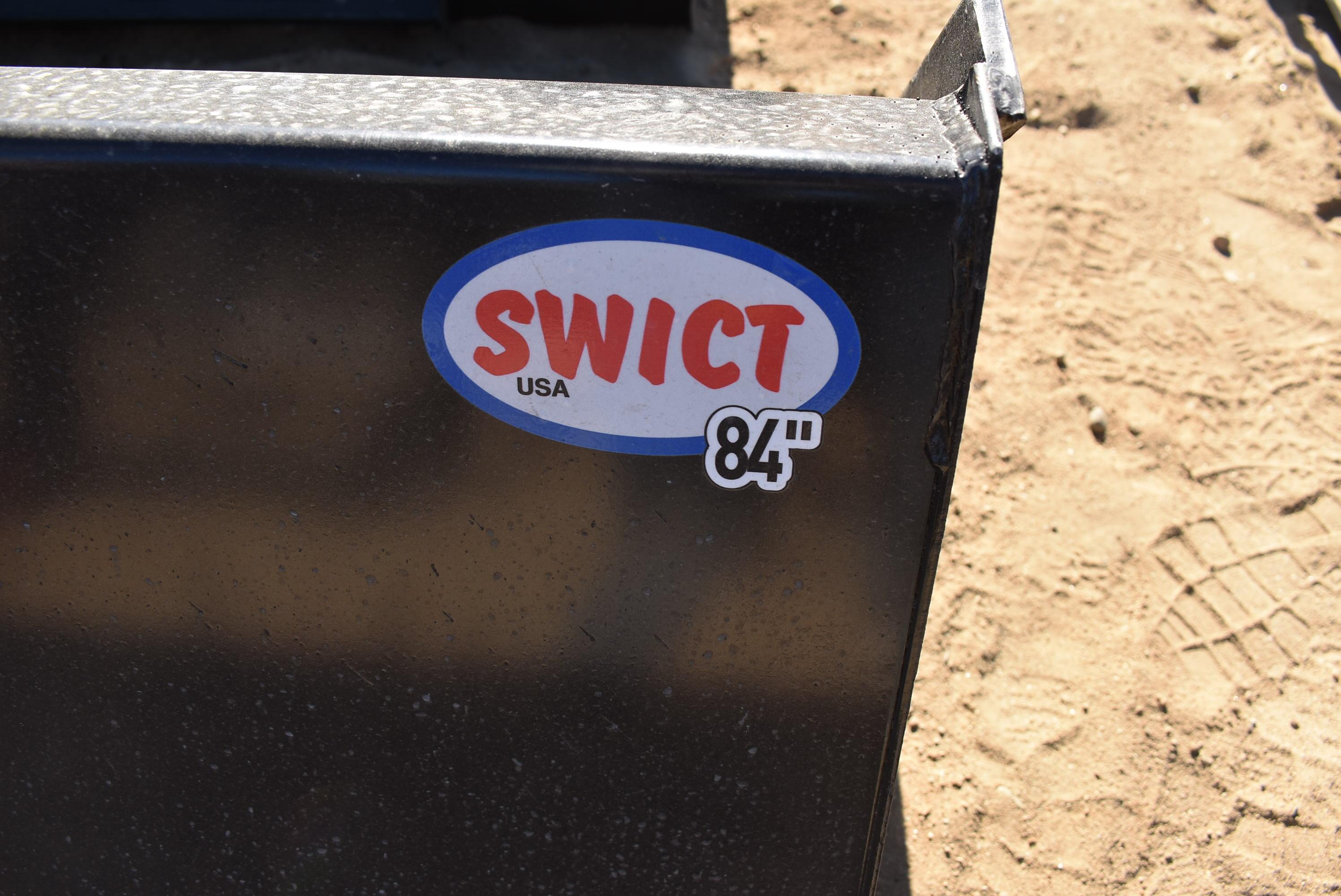 Swict 84" bucket skid steer attachment