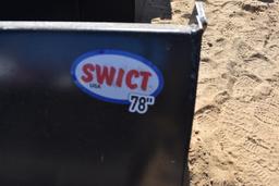 Swict 78" bucket skid steer attachment