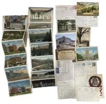 Vintage Postcard Booklets and Vintage Postcards with Stamps
