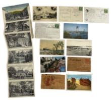 Vintage Post Cards with Stamps and Vintage Booklet