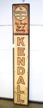 Kendall embossed vertical sign