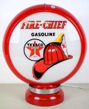 Texaco fire chief globe w/lighted base