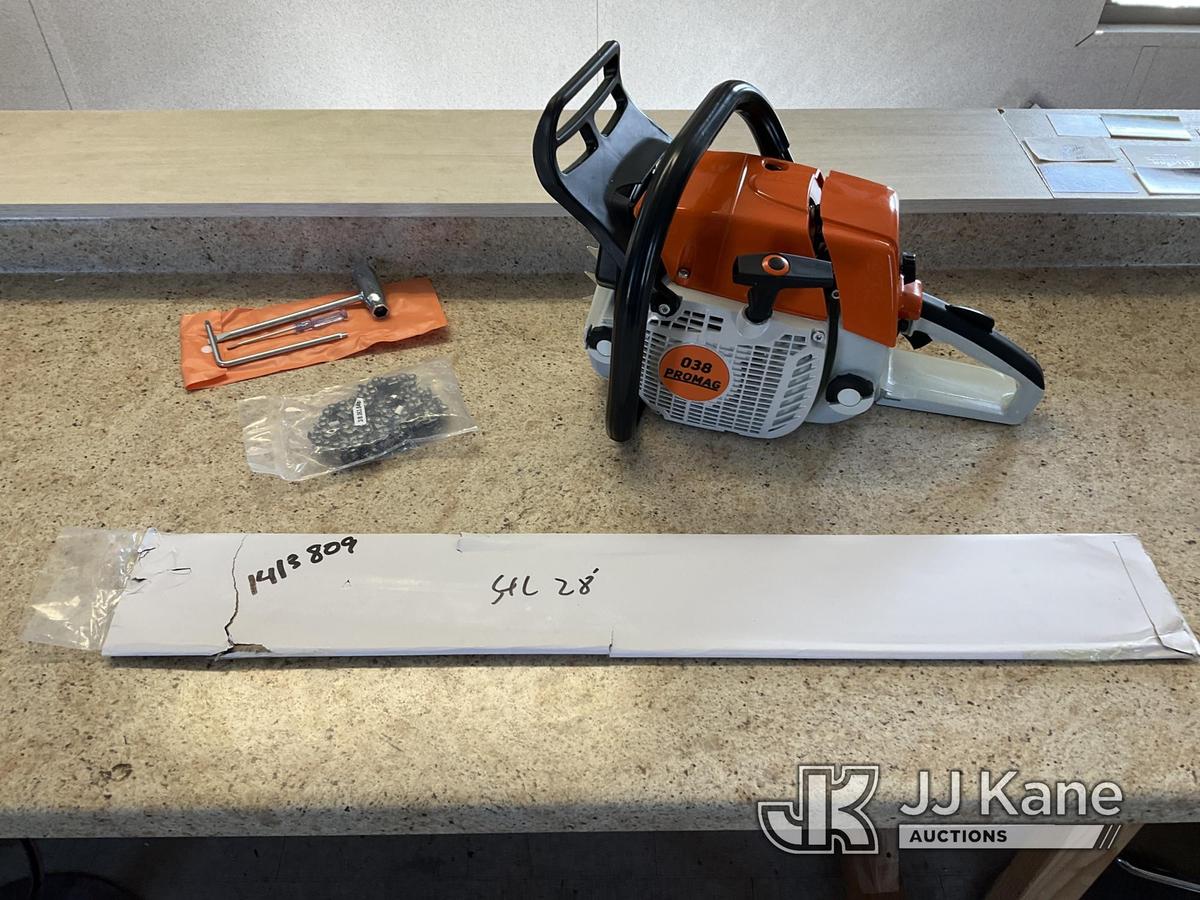 (Kansas City, MO) (Seller States) Model 038 Chainsaw New/Unused) (Manufacturer Unknown)    (Professi