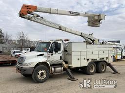 (South Beloit, IL) Terex/HiRanger HRX55-MH, Material Handling Bucket Truck rear mounted on 2012 Inte